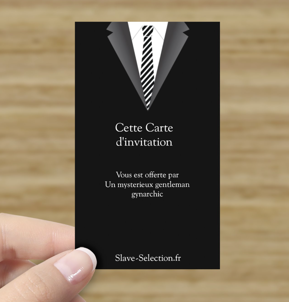 Carte d'invitation Gynarchic avec QR code